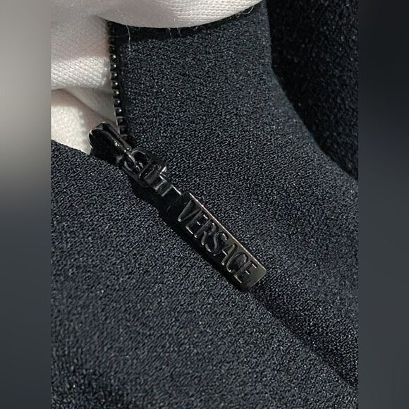 Versace  Medusa-Embellished Satin Cocktail Dress size 40/us size 4 - Picture 15 of 16